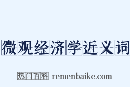 微观经济学近义词是什么意思的图片